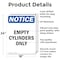 Signmission Empty Cylinders Only, 18 in W x Rectangle, Aluminum OS-2PACK-NS-A-1824-V-12022 - alternate 2